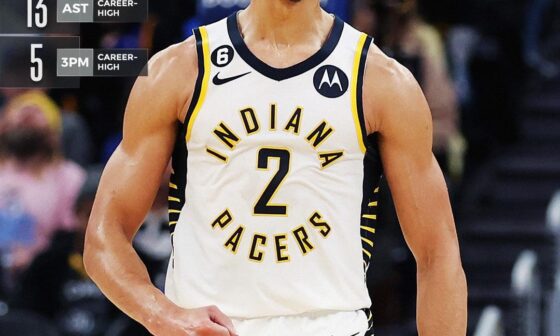 One year ago today, then-rookie Andrew Nembhard dropped a career high against the defending champs on the road to lead the shorthanded Pacers to the win.