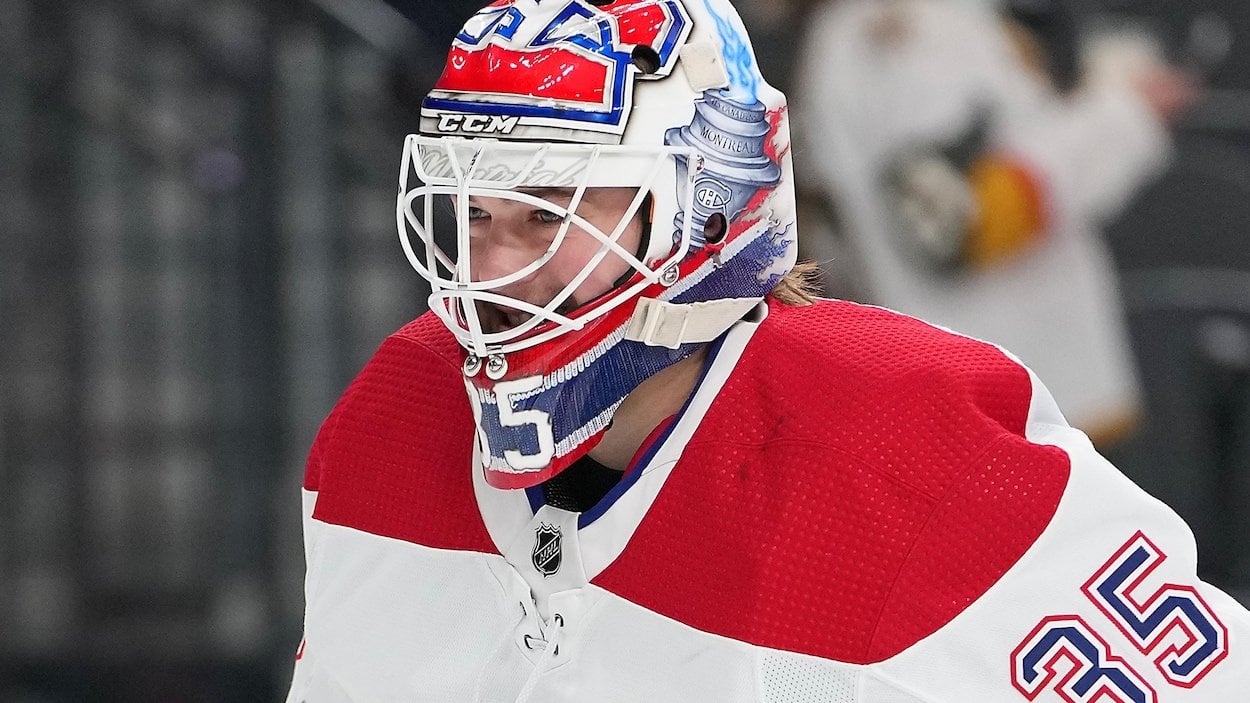 « Parmi les 38 gardiens qui ont pris part à au moins dix matchs jusqu’à maintenant, Montembeault affiche la meilleure moyenne de buts alloués de la Ligue nationale à 5 contre 5 (1,47) ainsi que le meilleur taux d’efficacité (,948). »