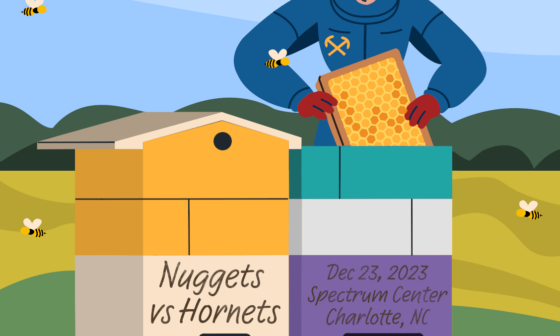 Nuggets vs Hornets Game Day Poster - 12.23.23