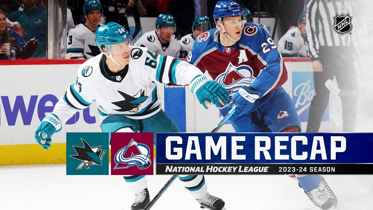 Sharks @ Avalanche 12/31 | NHL Highlights 2023