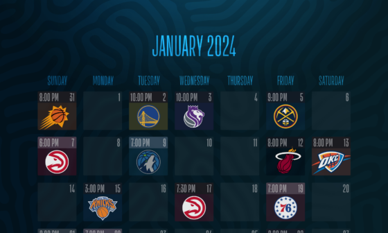 4k Magic January Schedule Wallpapers for Desktop and Mobile