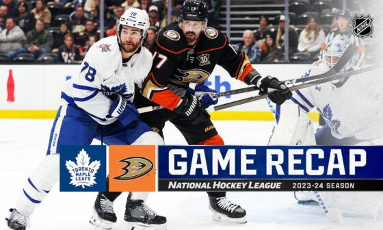 Maple Leafs @ Ducks 1/3 | NHL Highlights 2024