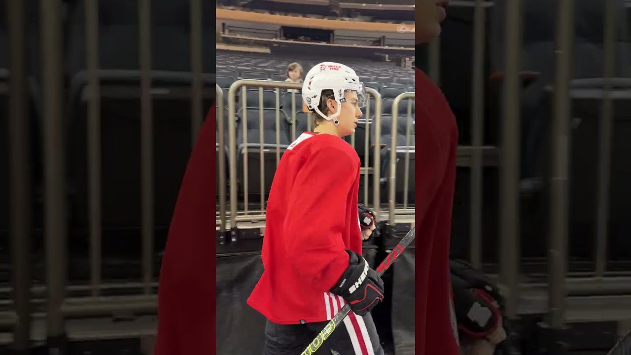 Connor Bedard Steps on the Ice at MSG for the First Time! 👀