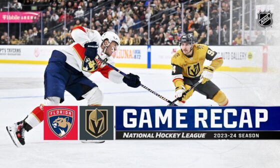Panthers @ Golden Knights 1/4 | NHL Highlights 2024