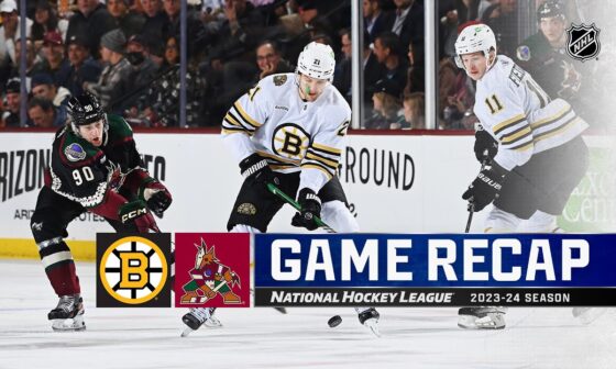 Bruins @ Coyotes 1/9 | NHL Highlights 2024