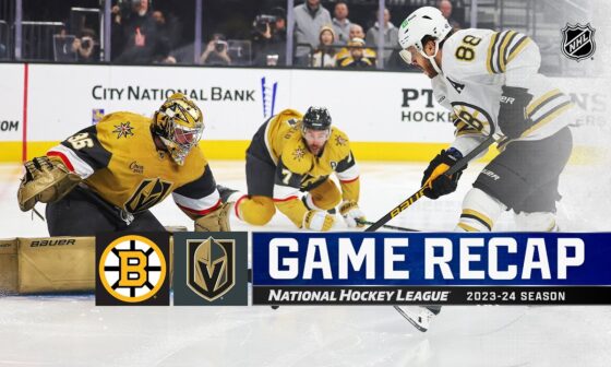 Bruins @ Golden Knights 1/11 | NHL Highlights 2024