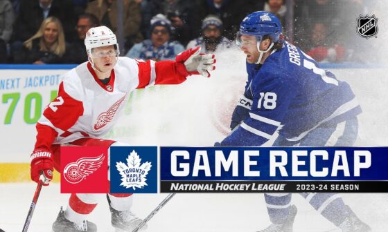 Red Wings @ Maple Leafs 1/14 | NHL Highlights 2024