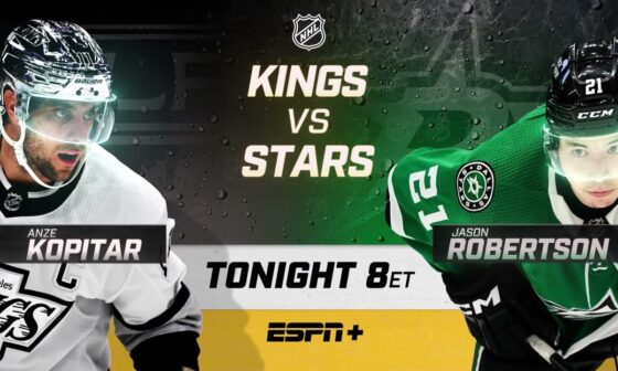 Kopitar, Kings Battle Robertson, Stars TONIGHT on ESPN+