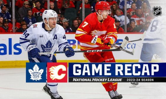 Maple Leafs @ Flames 1/18 | NHL Highlights 2024