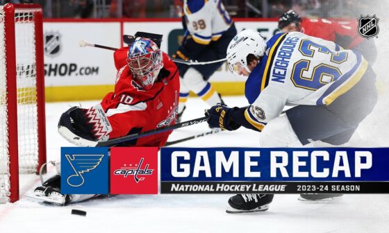 Blues @ Capitals 1/18 | NHL Highlights 2024