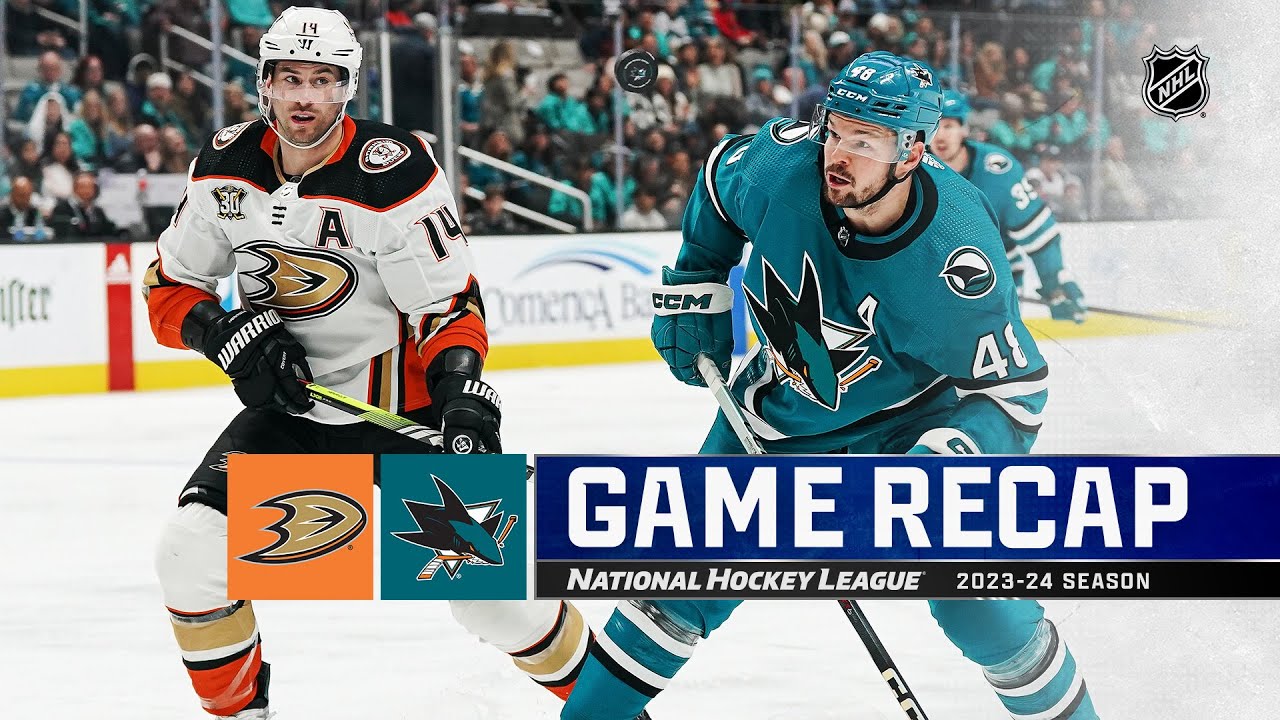 Ducks @ Sharks 1/20 | NHL Highlights 2024