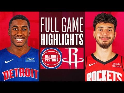 PISTONS at ROCKETS | FULL GAME HIGHLIGHTS | January 1, 2024