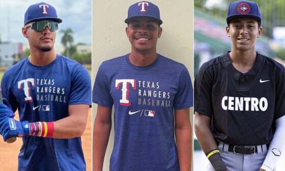 MLB Pipeline: The Rangers have agreed to terms with three of the Top 50 international prospects in this year’s class: No. 2 Paulino Santana No. 29 Curley Martha No. 46 Yolfran Castillo
