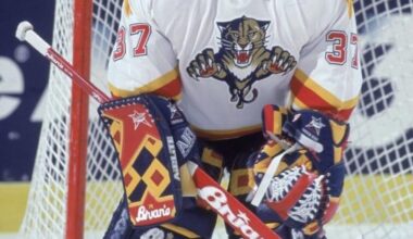 Trevor Kidd and his classic checkerboard pattern equipment