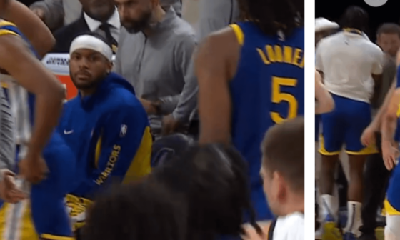 Tale of two reactions during Jokic game winner. Moody was only Dub player who wasn't standing. Kuminga turns and walks away while the ball is practically still in the net. #FreeMoody