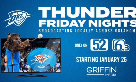 Thunder, Griffin Media Announce Plans To Air Remaining Friday Regular-Season Games