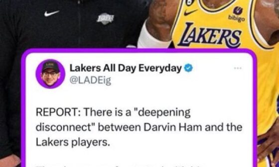 Maxwell Lewis likes Report stating Lakers Players are Frustrated with Darvin Ham 😳