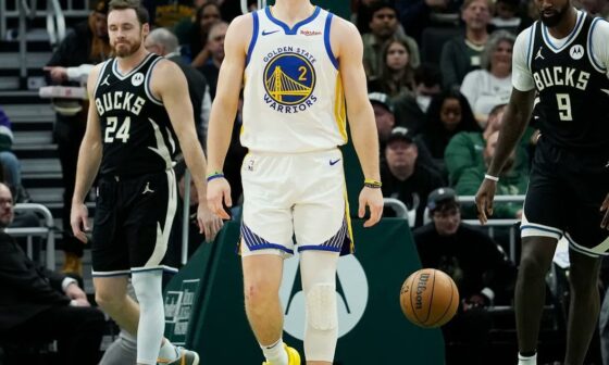 “First and foremost, I want to win. I want to get Steph, Dray, all those guys their fifth title. Steve, it’ll be his 10th … It’s one thing to be on the team and experience it, but it’s another to help contribute to winning. That’s the biggest goal.” — Brandin Podziemski