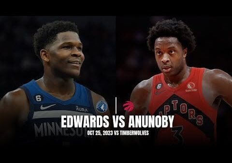 OG Anunoby Defense on Anthony Edwards (1-9 FG While Guarding): All Possessions (10/25/23)