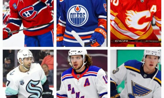 What are your top 3 home & away NHL jerseys, I'll start.