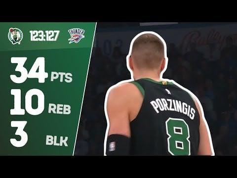 Kristaps Porzingis HUGE Double-Double Against OKC | Highlights & All Plays | 02.01.24