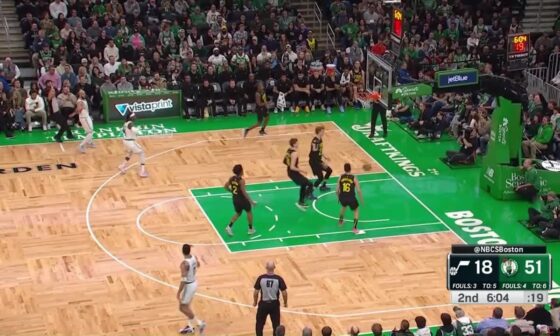 Jrue with the triple to put the Celtics up 54-18 (halfway through the second quarter)