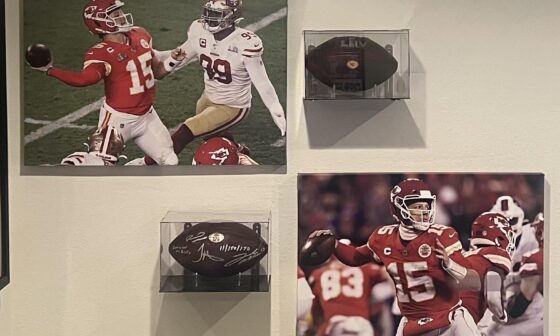 My Mahomes Wall Of Victory, in honor of the forthcoming matchup against the Bills.
