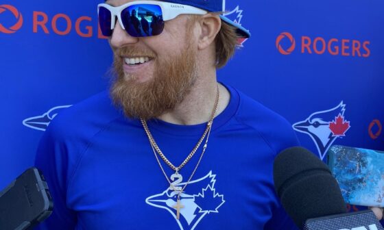 [Mae] Justin Turner heard Bo Bichette’s interview with #BlairandBarker when Bichette said he’d love to see the #BlueJays sign him: Turner smiled and said: “It’s nice to be wanted.”