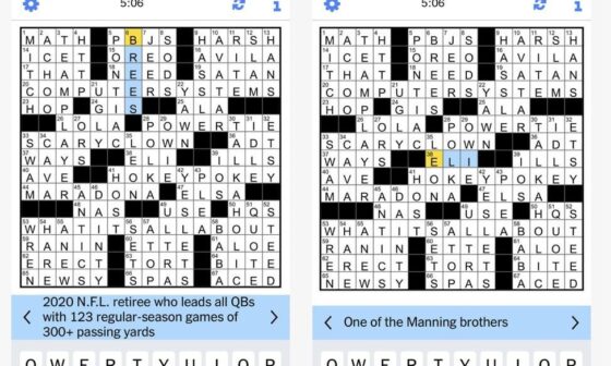 All right. Which one of my fellow Who Dats wrote today’s NYT crossword?