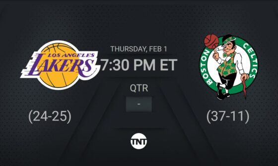 Los Angeles Lakers @ Boston Celtics | NBA on TNT Live Scoreboard