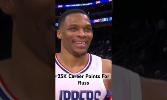 Russell Westbrook Sounds Off On Reaching 25k Career Points For His Career! 🔥🙌| #Shorts