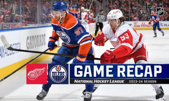 Red Wings @ Oilers 2/13 | NHL Highlights 2024