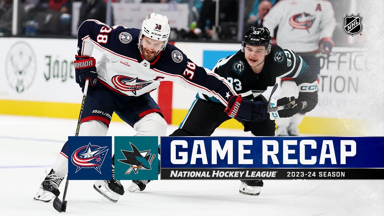 Blue Jackets @ Sharks 2/17 | NHL Highlights 2024