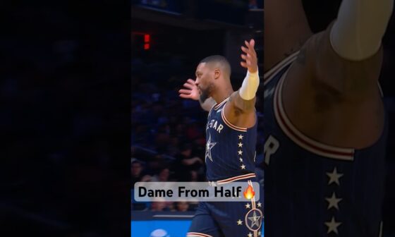 Damian Lillard Pulls Up From HALF! 😲🔥| #NBAAllStar| #Shorts