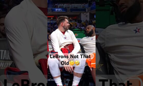 LeBron James Jokes That He Played With Dr. J, Wilt Chamberlain & More! 🤣😂| #NBAAllStar| #Shorts