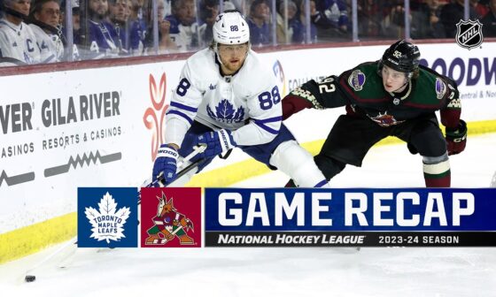 Maple Leafs @ Coyotes 2/21 | NHL Highlights 2024