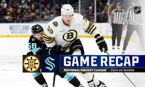 Bruins @ Kraken 2/26 | NHL Highlights 2024
