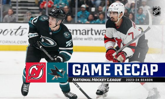 Devils @ Sharks 2/27 | NHL Highlights 2024