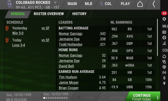 I just built a winning Rockies team in OOTP Go. I thought that the front office might want to take notes.