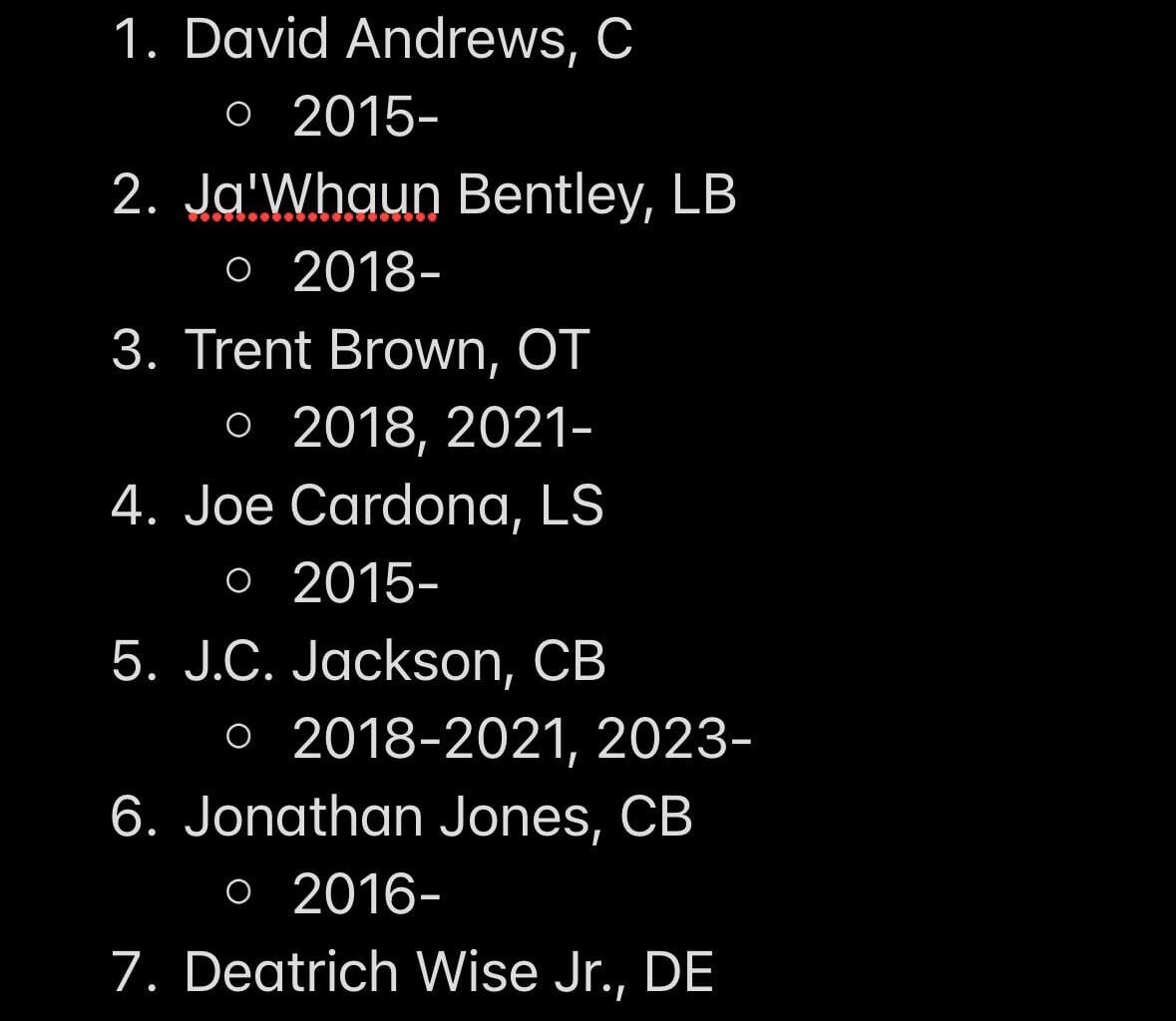 And then there were seven…