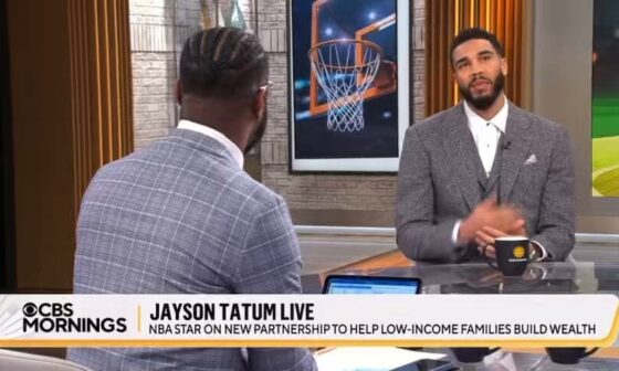 Jayson Tatum announced a $1 million partnership to promote financial literacy for low-income families, and cites growing up in a single-family home as the formative experience that inspired him. “My mom was 19 when she had me, living check to check.”
