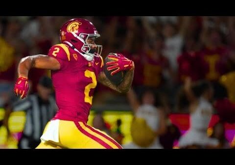 Brenden Rice, WR 6'2 with 4.4 speed from USC (Jerry Rice's son) - Graded in 3rd round. After next season our WR corps is THIN. DJ is a FA. Would you potentially draft Brenden this year?