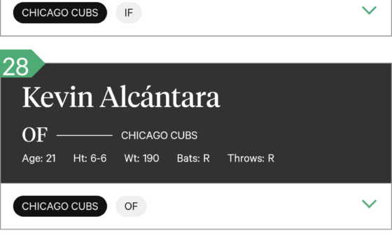 The 5 Cubs prospects on Keith Law's Top 100 prospects of 2025.