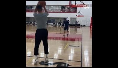 Here's video of Steph Curry hitting 105 three pointers in a row.