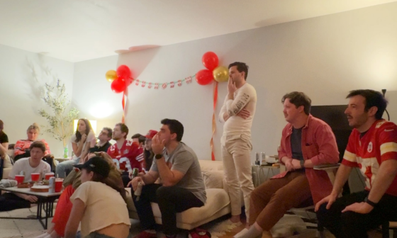 We were the only Chiefs fans at this San Francisco Super Bowl party