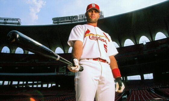 [Augie Nash] On this day in 2004 - Coming off his 2nd place finish in the MVP race where he batted .359 with 43 HR and 124 RBI, 24-year-old Albert Pujols signs a 7-year $100 million contract with the St Louis Cardinals. The best $100 million the Cards ever spent!