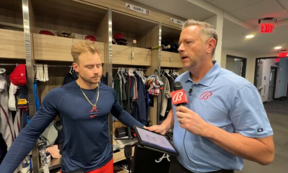 [Bally Sports: Braves] “I’ve kind of felt that from Day 1 ever since I got traded over here. The transition’s been great. Every guy in here has been super friendly and helpful.”  @jarredkelenic is fitting right in.