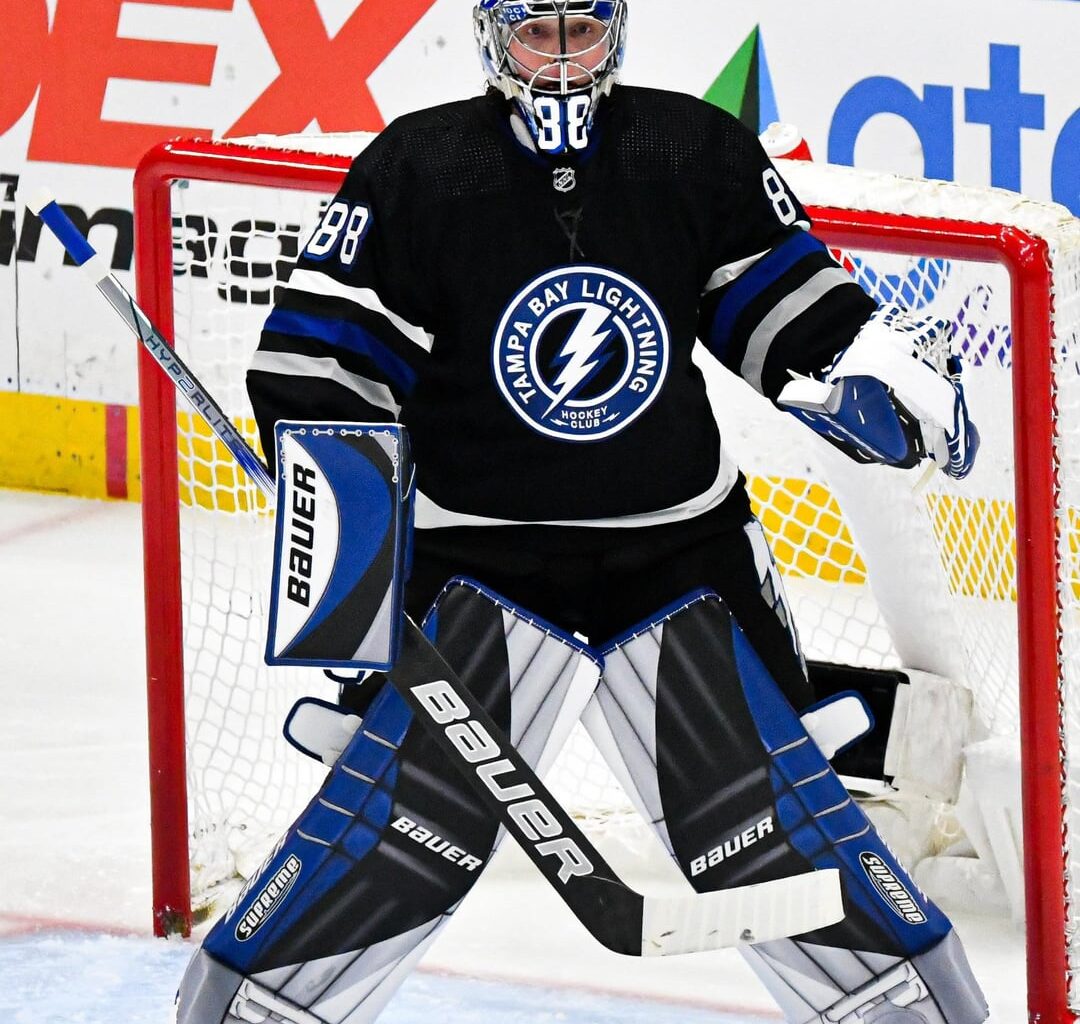 Andrei Vasilevskiy’s equipment was also a homage to Nikolai Khalibulin’s equipment in 2004.