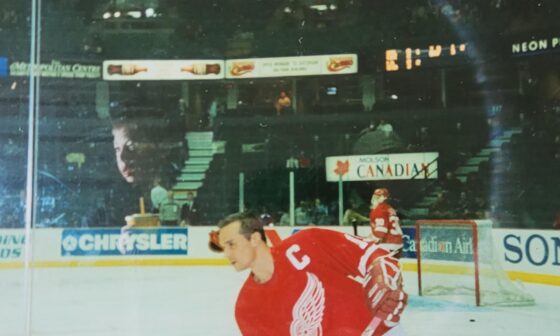 #19 warming up in Calgary in 1995