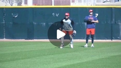 Deyvison de los Santos getting reps in the outfield at spring training. Could be a way to get him in the lineup more without blocking Manzardo?